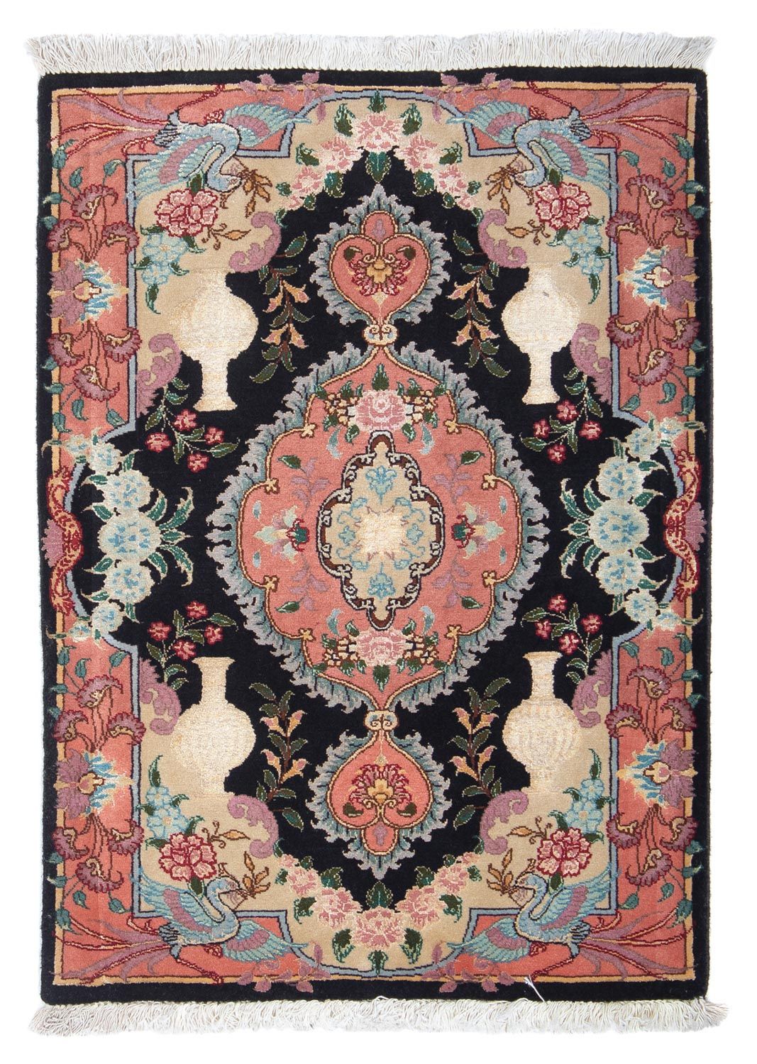 Perzisch tapijt - Tabriz - Royal - 92 x 65 cm - donkerblauw