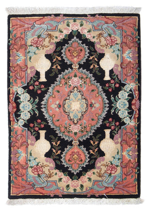 Perzisch tapijt - Tabriz - Royal - 92 x 65 cm - donkerblauw