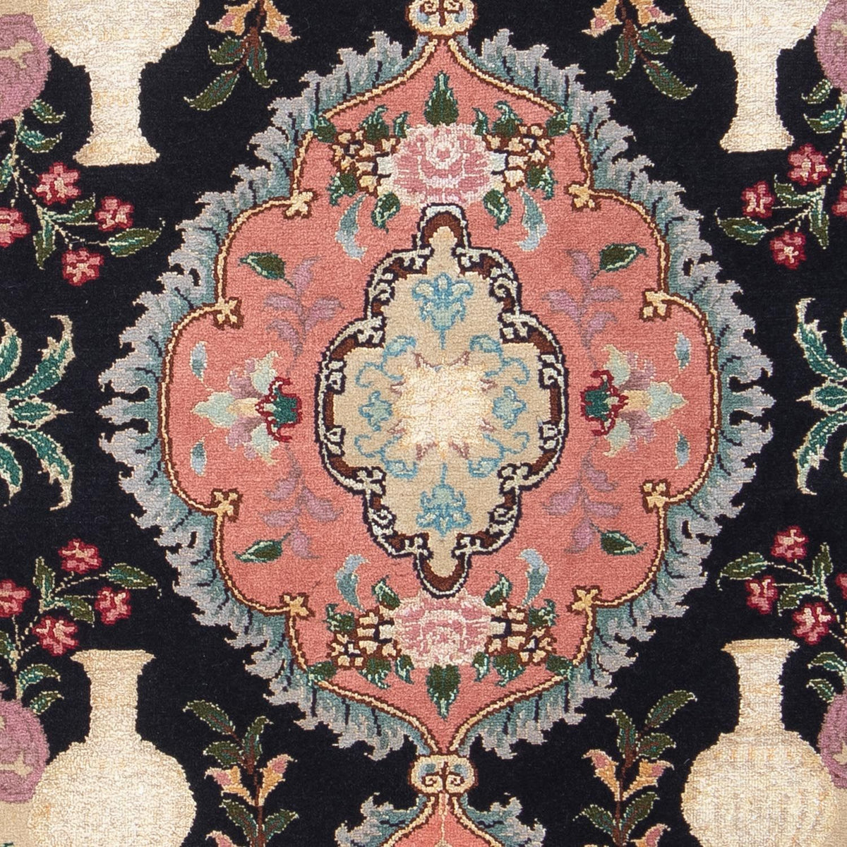 Perzisch tapijt - Tabriz - Royal - 92 x 65 cm - donkerblauw