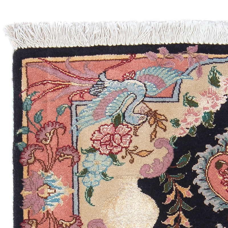 Perzisch tapijt - Tabriz - Royal - 92 x 65 cm - donkerblauw