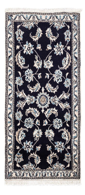 Perzisch tapijt - Nain - 142 x 66 cm - donkerblauw