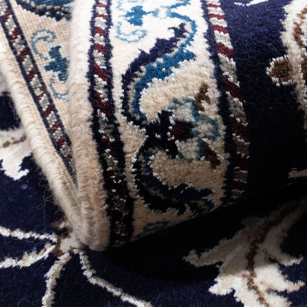 Perzisch tapijt - Nain - 136 x 68 cm - donkerblauw