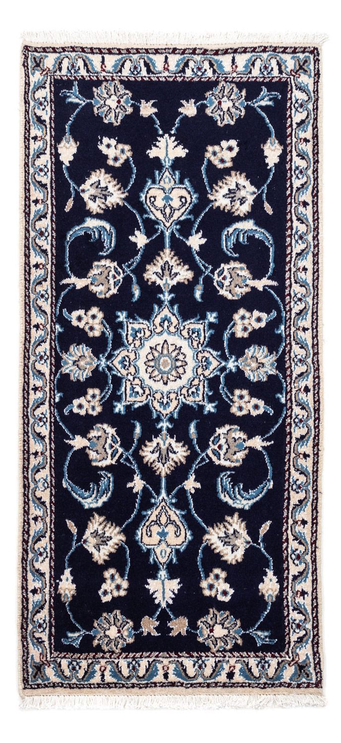 Perzisch tapijt - Nain - 141 x 67 cm - donkerblauw