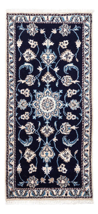 Perzisch tapijt - Nain - 141 x 67 cm - donkerblauw