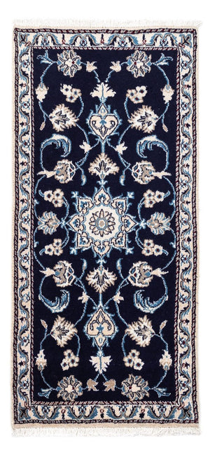 Perzisch tapijt - Nain - 141 x 67 cm - donkerblauw