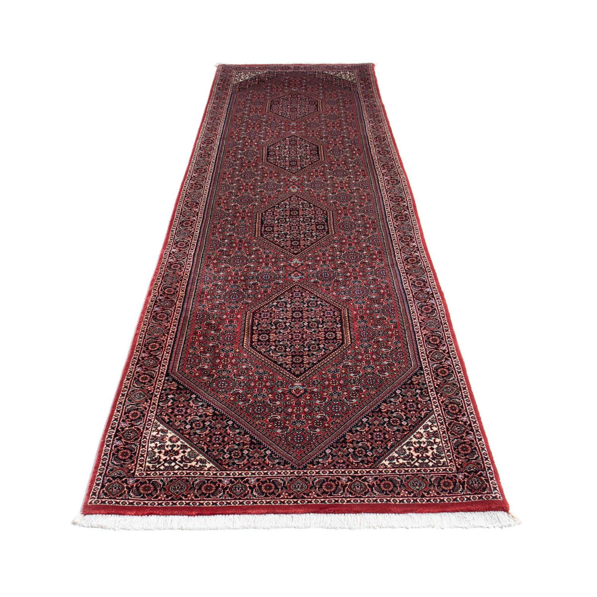 Loper Perzisch tapijt - Bijar - 324 x 83 cm - rood