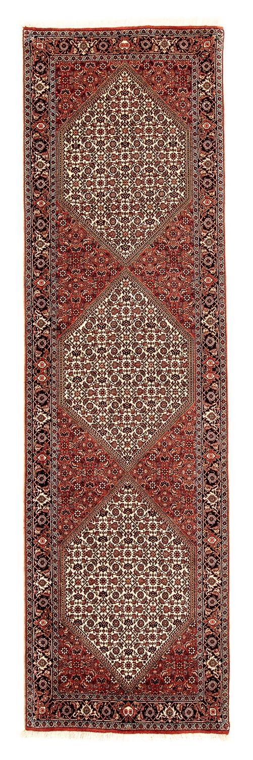 Loper Perzisch tapijt - Bijar - 297 x 84 cm - veelkleurig