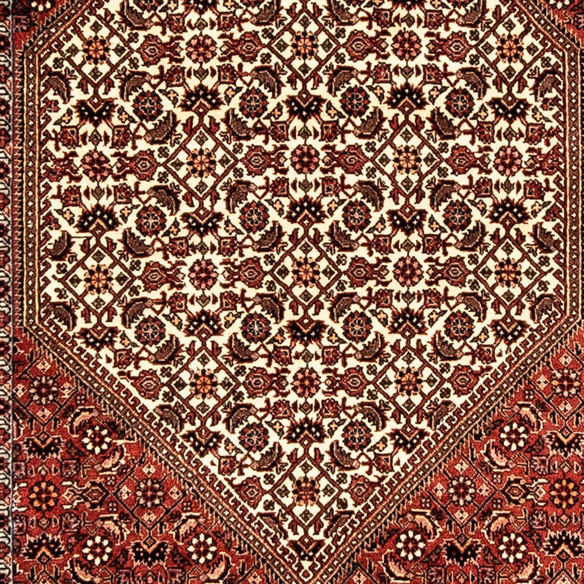 Loper Perzisch tapijt - Bijar - 297 x 84 cm - veelkleurig