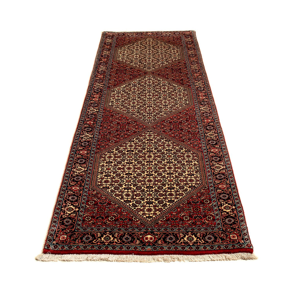 Loper Perzisch tapijt - Bijar - 297 x 84 cm - veelkleurig