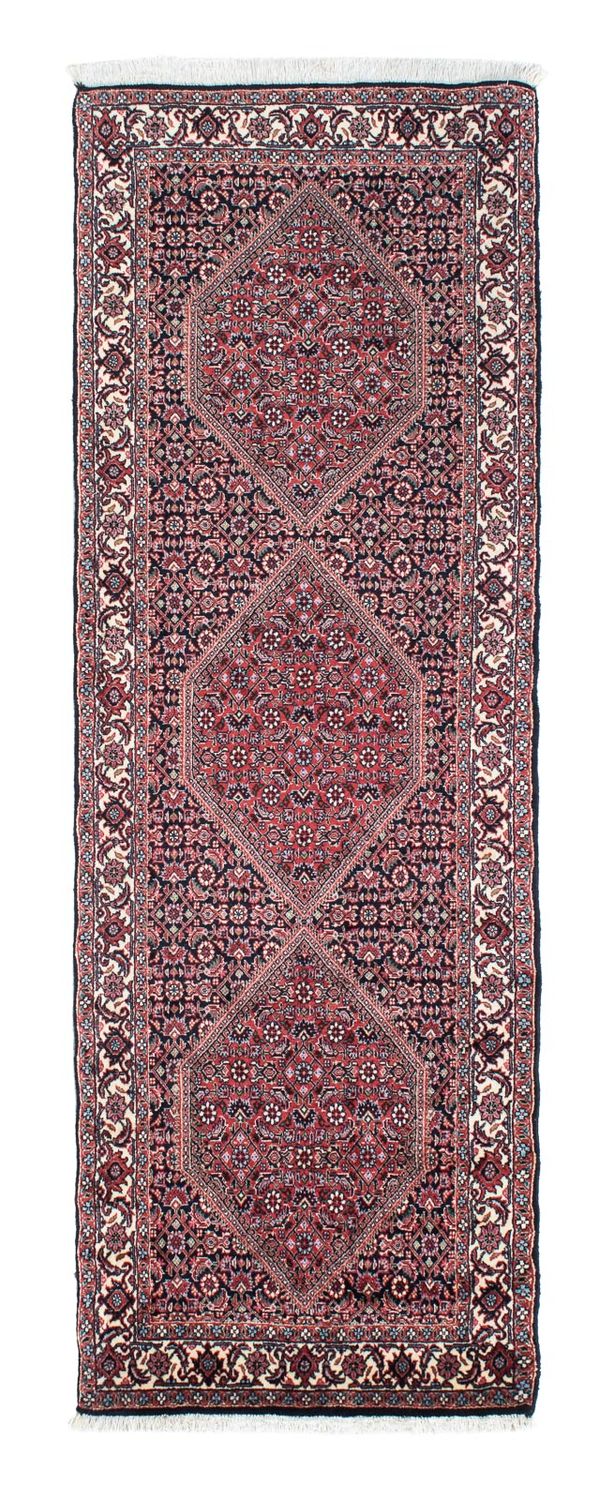 Loper Perzisch tapijt - Bijar - 208 x 73 cm - donkerblauw