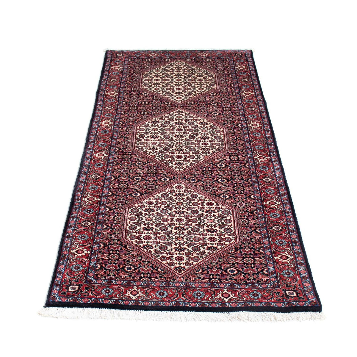 Loper Perzisch tapijt - Bijar - 190 x 74 cm - donkerblauw