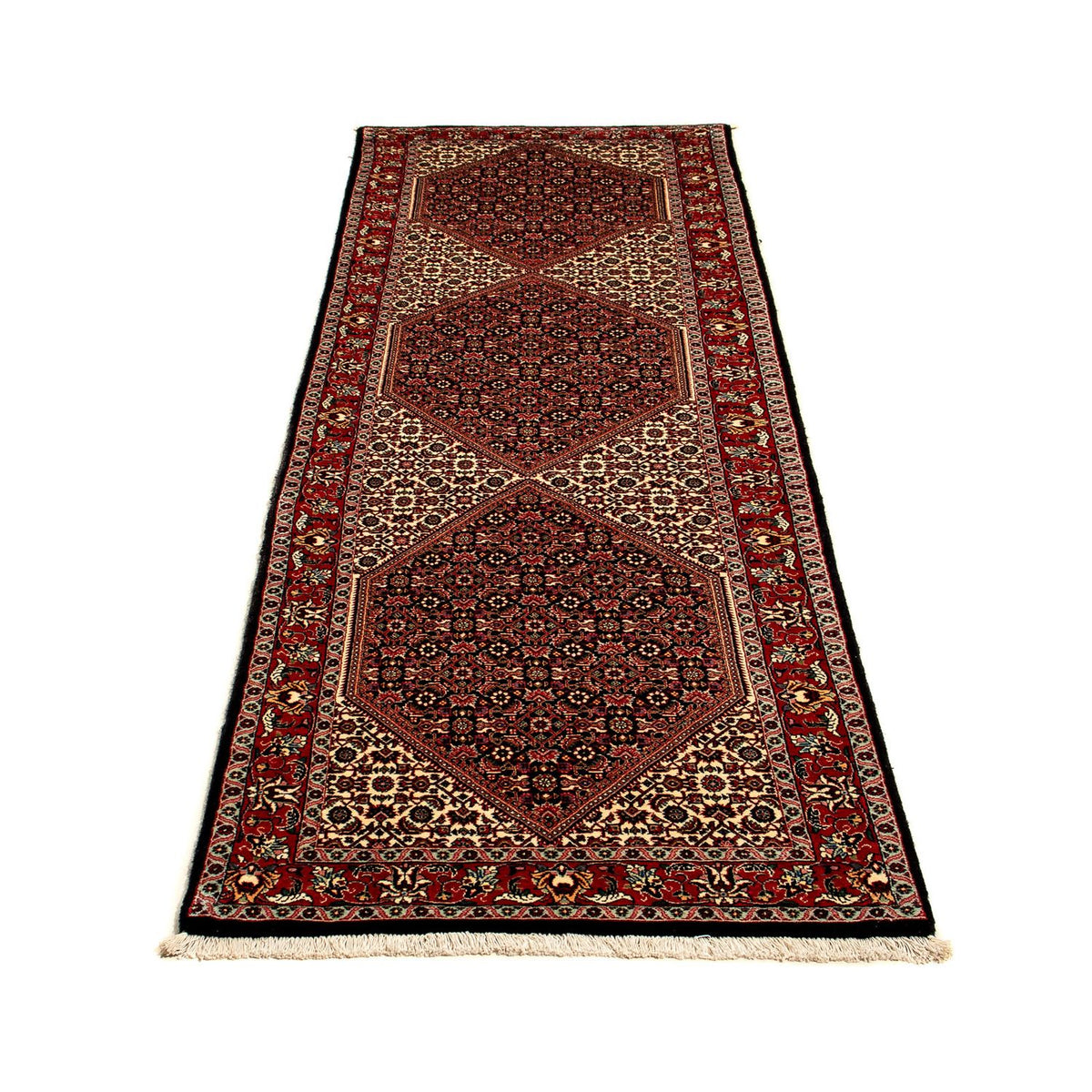 Loper Perzisch tapijt - Bijar - 300 x 82 cm - veelkleurig
