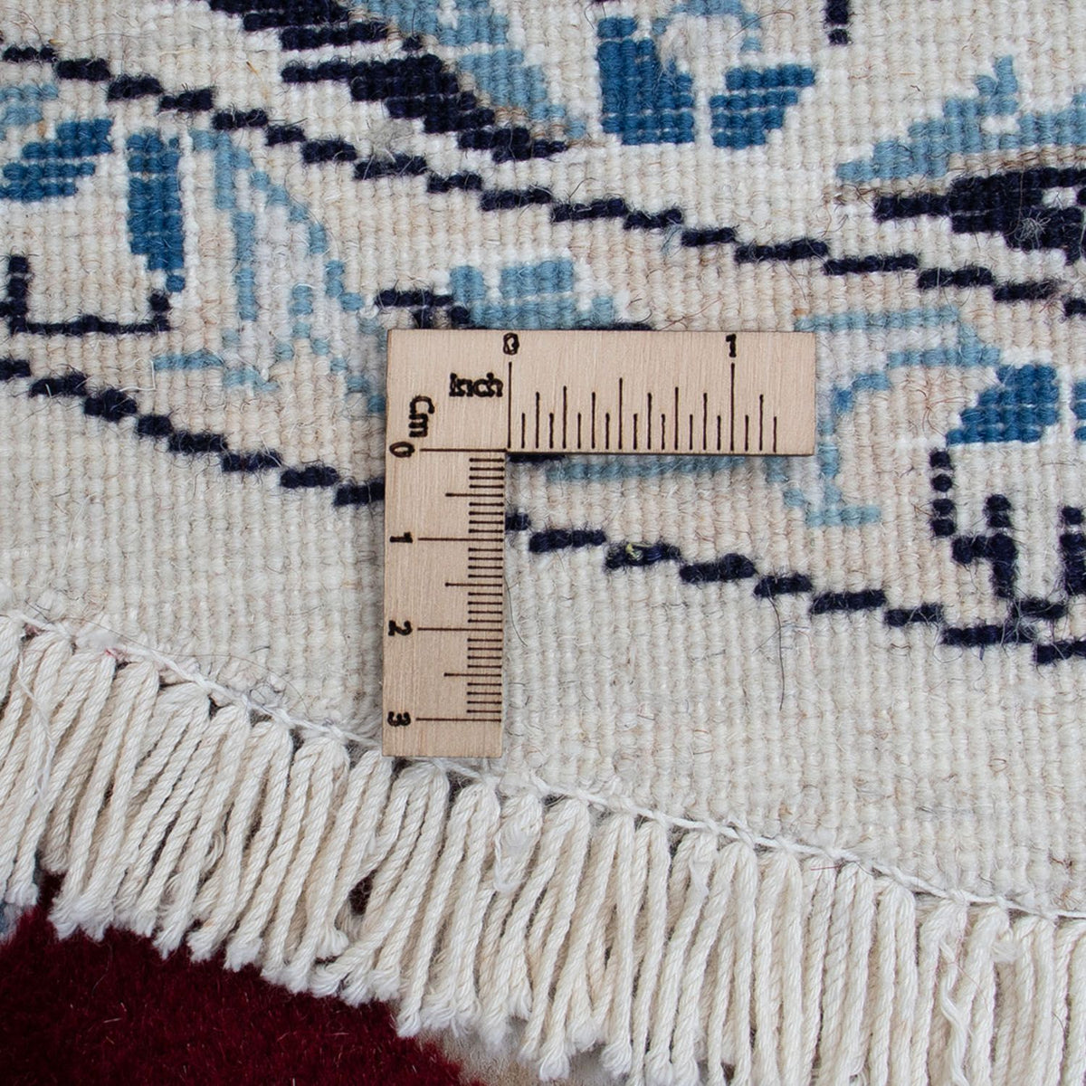 Perzisch tapijt - Nain rond  - 250 x 250 cm - donkerrood