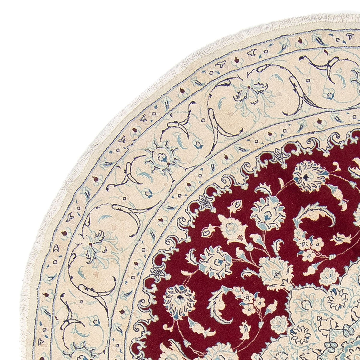 Perzisch tapijt - Nain rond  - 245 x 245 cm - donkerrood