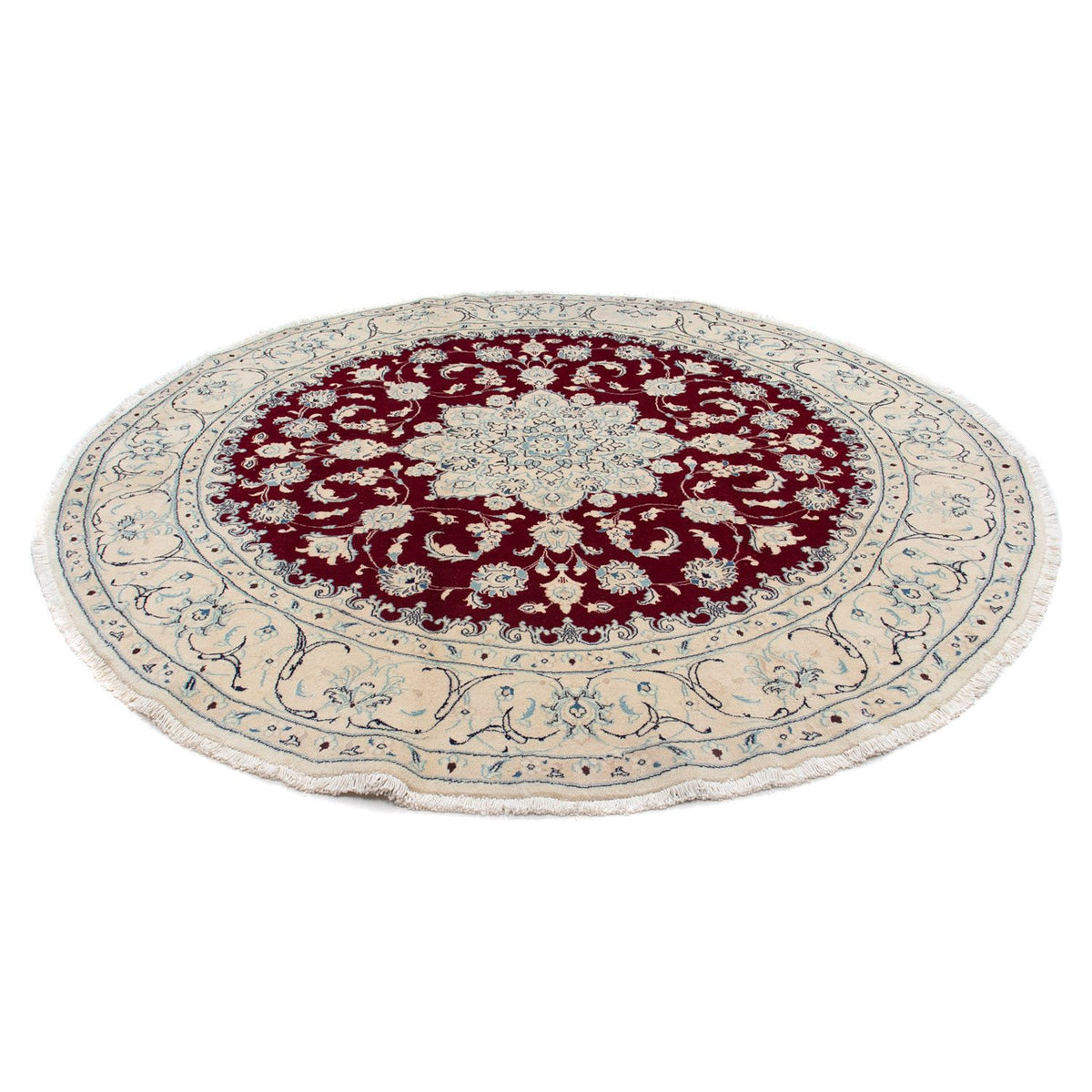 Perzisch tapijt - Nain rond  - 245 x 245 cm - donkerrood