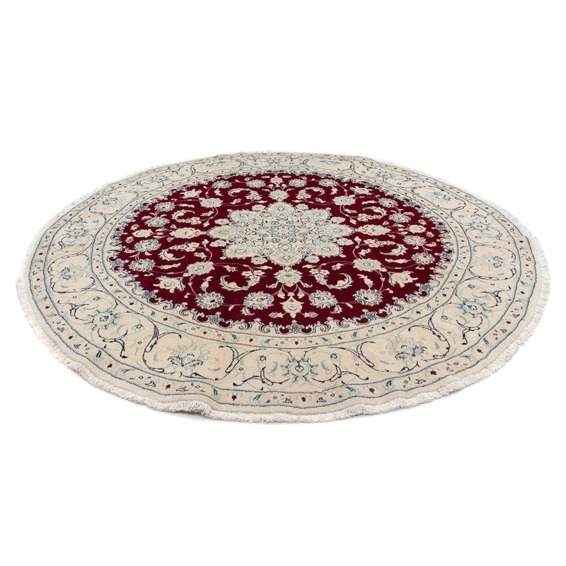 Perzisch tapijt - Nain rond  - 245 x 245 cm - donkerrood
