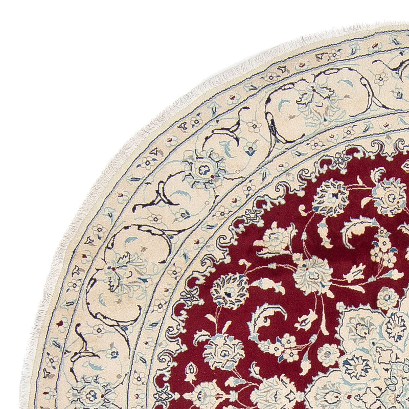 Perzisch tapijt - Nain rond  - 245 x 245 cm - donkerrood