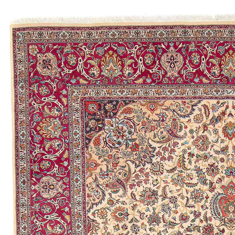 Perzisch tapijt - Tabriz - Royal - 395 x 298 cm - beige