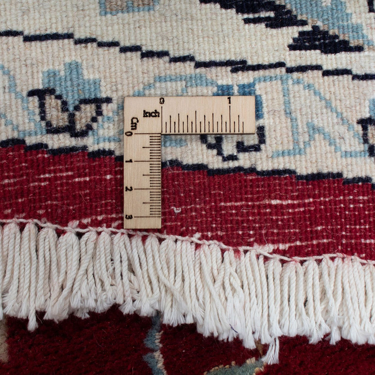 Perzisch tapijt - Nain rond  - 250 x 250 cm - donkerrood