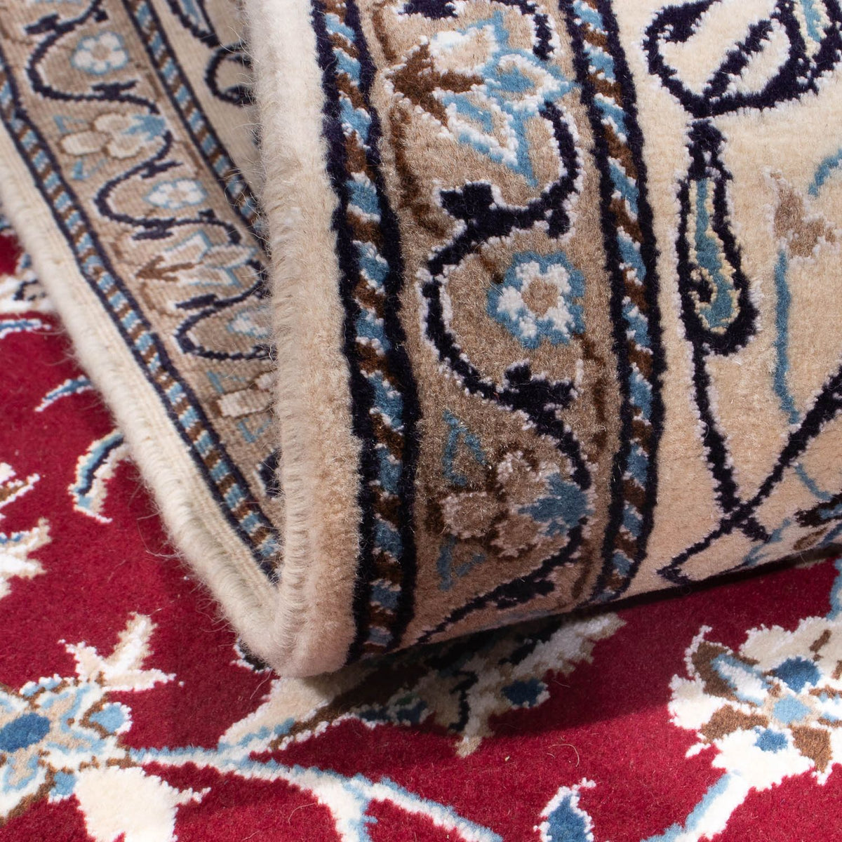 Perzisch tapijt - Nain - 296 x 195 cm - donkerrood