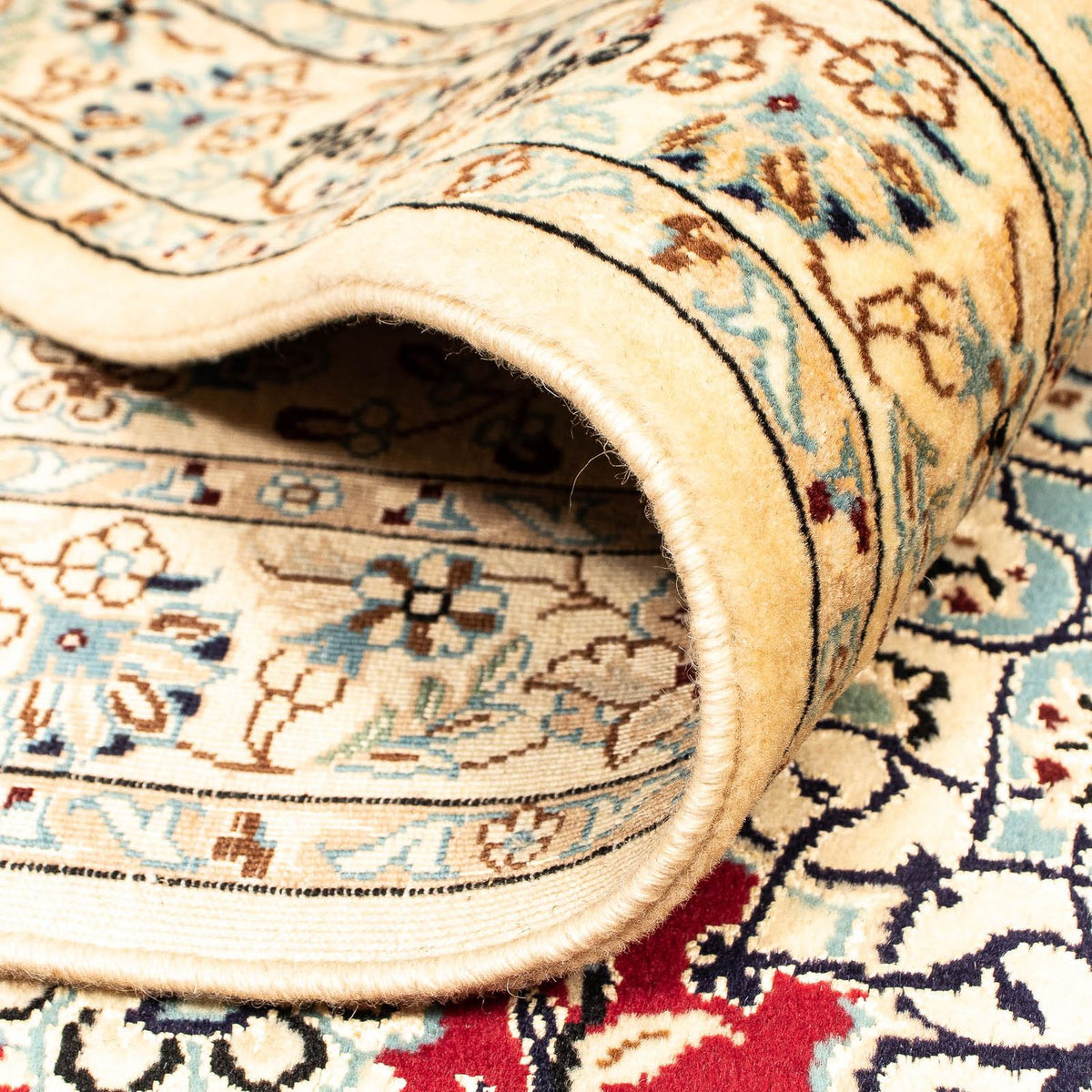 Perzisch tapijt - Nain - Koninklijk - 408 x 300 cm - donkerrood