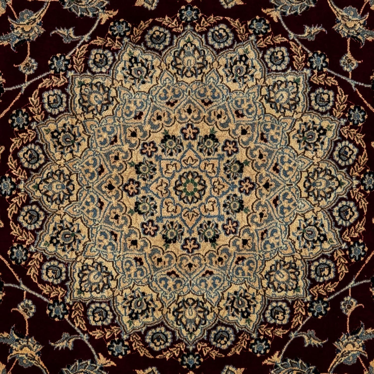 Perzisch tapijt - Nain - Koninklijk - 345 x 248 cm - zwart