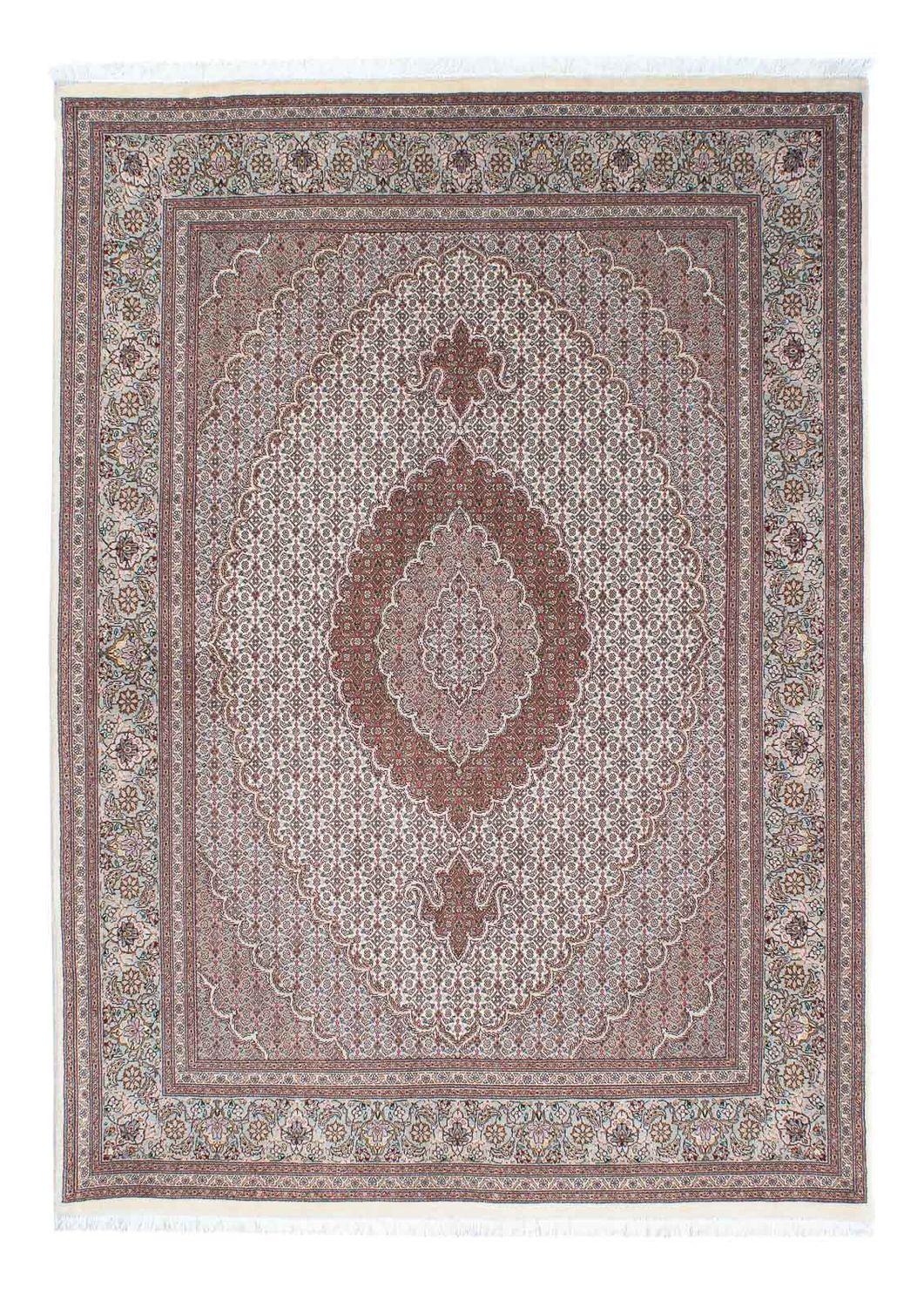 Perzisch tapijt - Tabriz - Royal - 210 x 150 cm - lichtbruin
