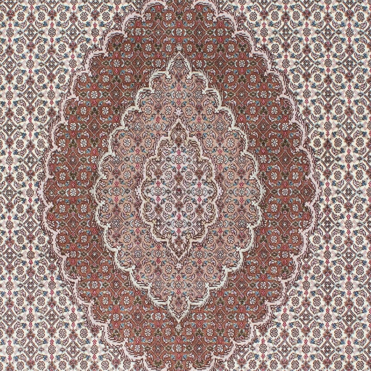 Perzisch tapijt - Tabriz - Royal - 210 x 150 cm - lichtbruin