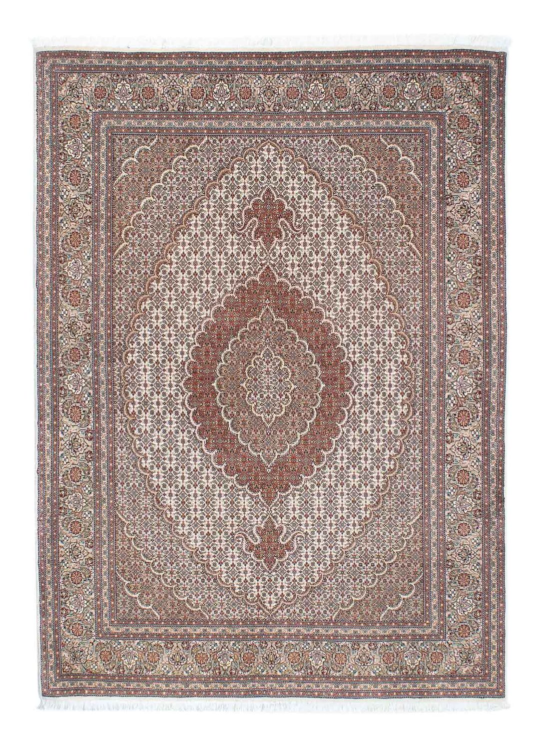 Perzisch tapijt - Tabriz - Royal - 210 x 150 cm - lichtbruin