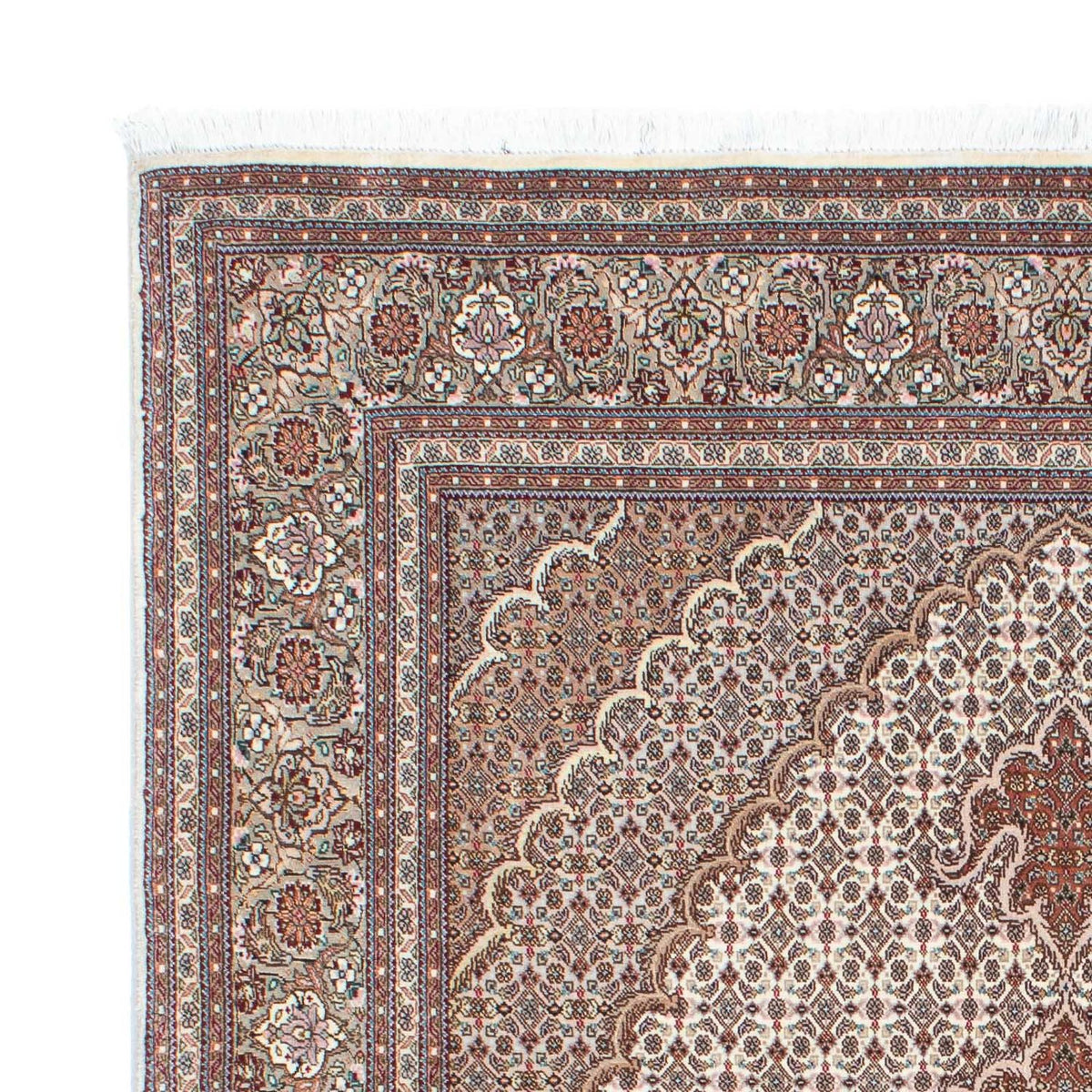 Perzisch tapijt - Tabriz - Royal - 210 x 150 cm - lichtbruin