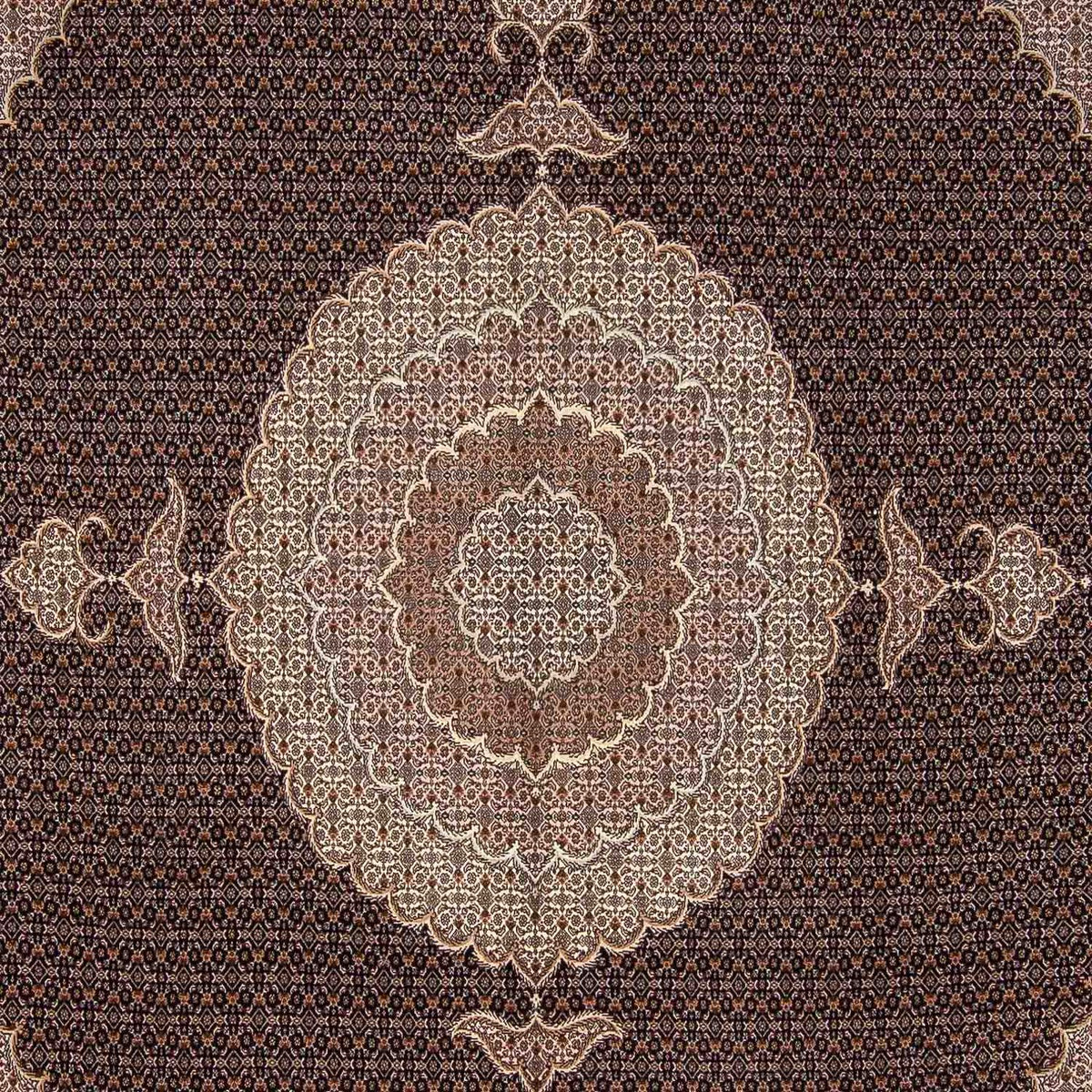 Perzisch tapijt - Tabriz vierkant  - 315 x 298 cm - donkerbruin