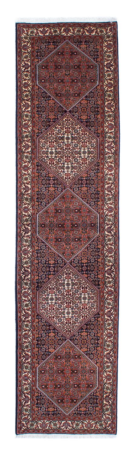 Loper Perzisch tapijt - Bijar - 291 x 70 cm - donkerblauw
