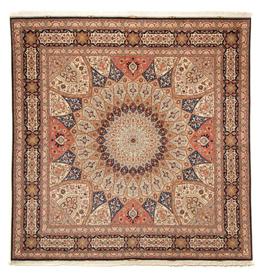 Perzisch tapijt - Tabriz - Royal vierkant  - 253 x 250 cm - lichtbruin
