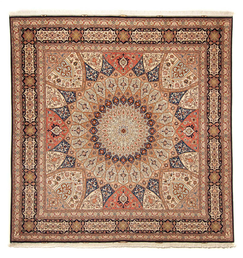 Perzisch tapijt - Tabriz - Royal vierkant  - 253 x 250 cm - lichtbruin