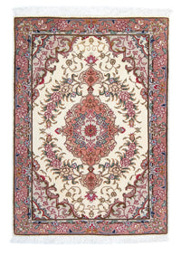 Perzisch tapijt - Tabriz - Royal - 83 x 56 cm - beige