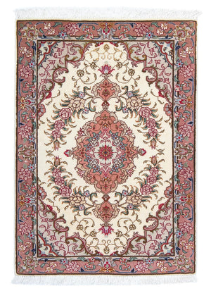Perzisch tapijt - Tabriz - Royal - 83 x 56 cm - beige