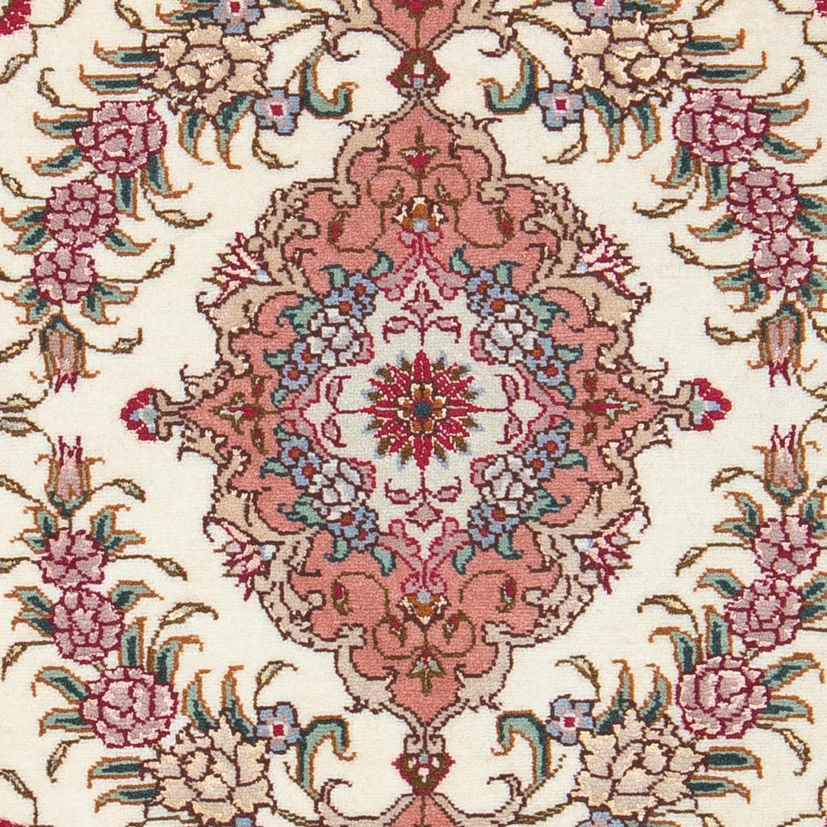 Perzisch tapijt - Tabriz - Royal - 83 x 56 cm - beige