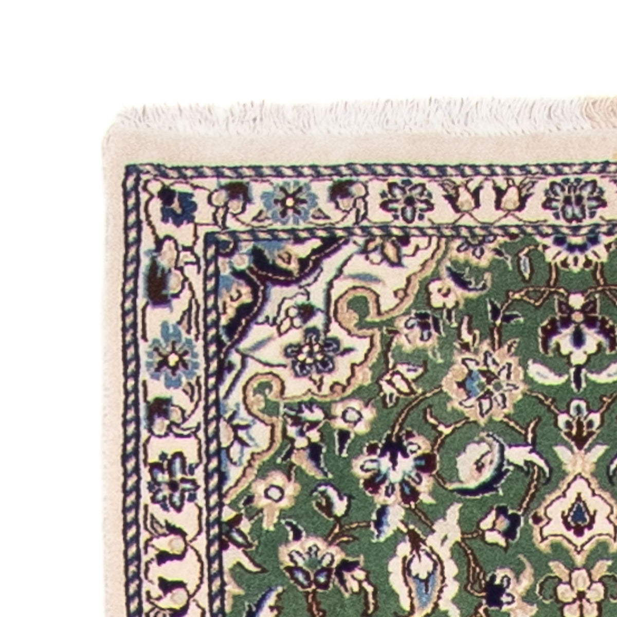 Loper Perzisch tapijt - Nain - Koninklijk - 410 x 62 cm - groen