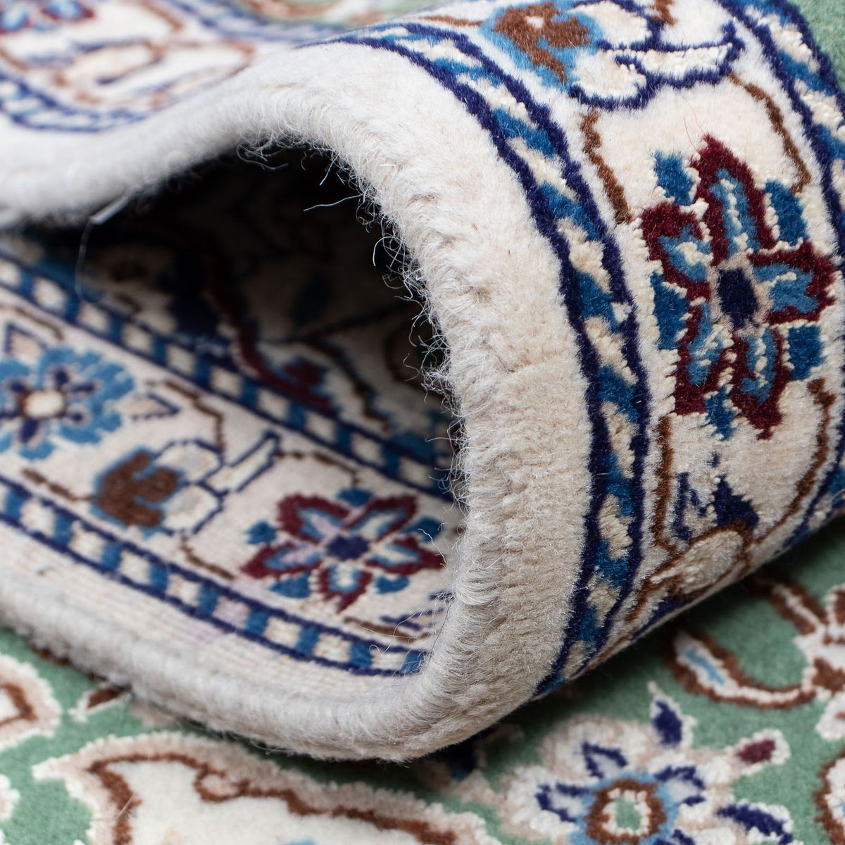 Loper Perzisch tapijt - Nain - Koninklijk - 410 x 62 cm - groen