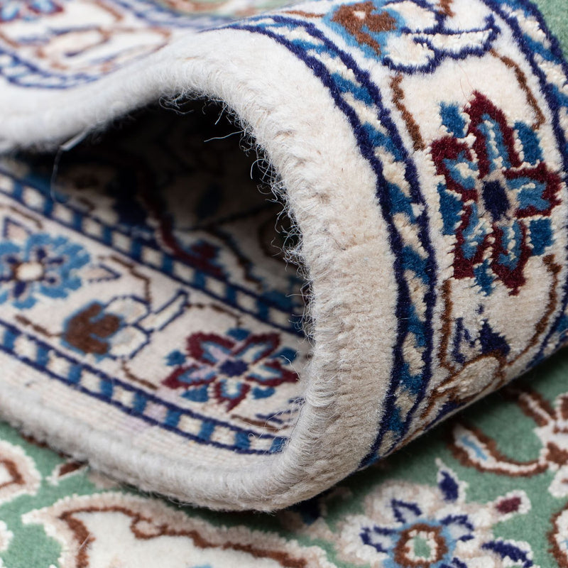 Loper Perzisch tapijt - Nain - Koninklijk - 410 x 62 cm - groen