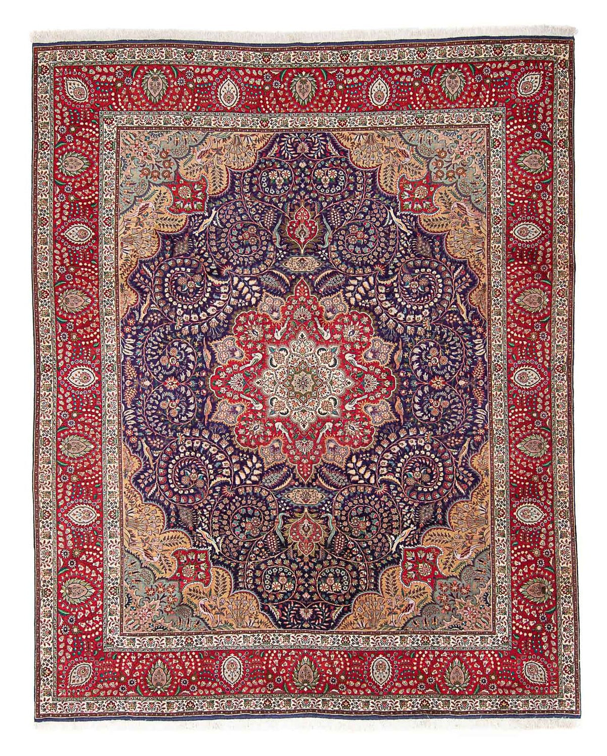 Perzisch tapijt - Tabriz - Royal - 374 x 296 cm - blauw