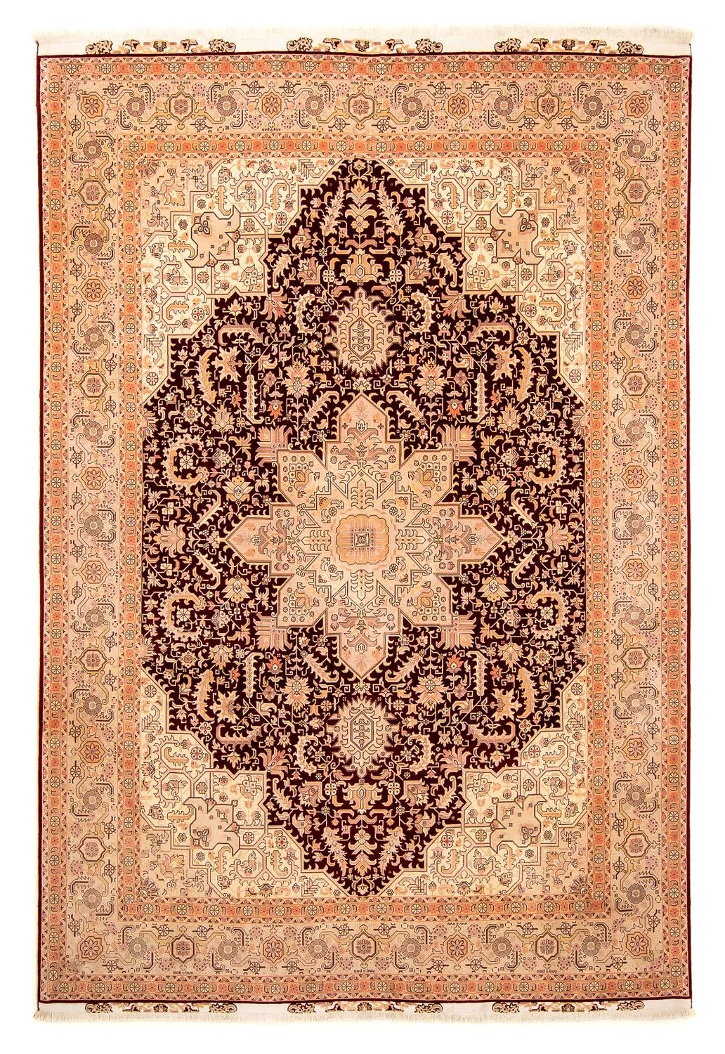 Perzisch tapijt - Tabriz - Royal - 356 x 250 cm - lichtbruin