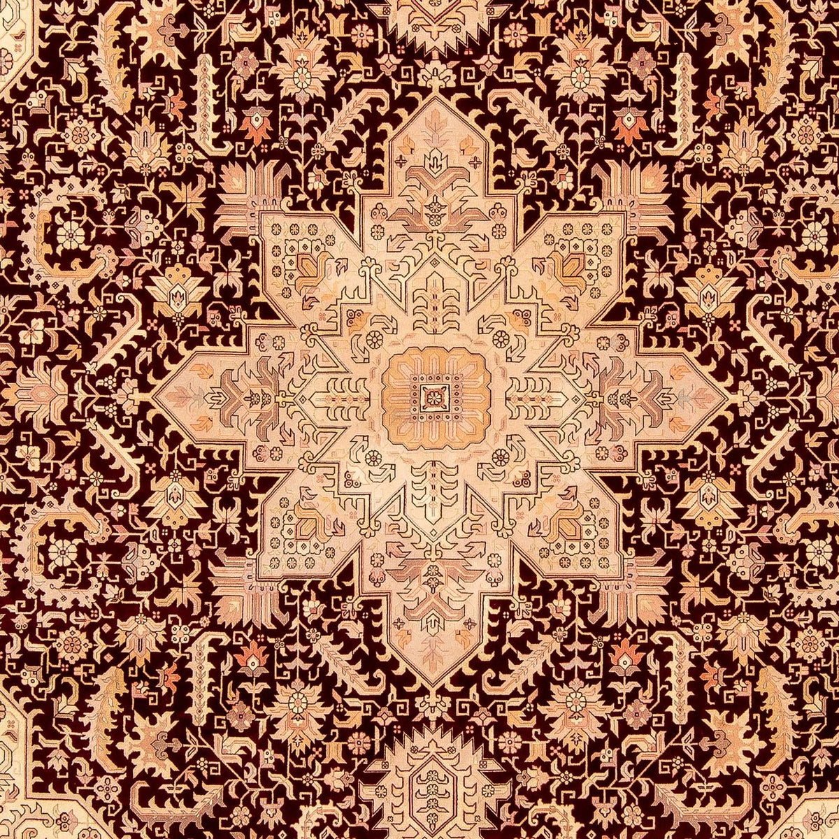 Perzisch tapijt - Tabriz - Royal - 356 x 250 cm - lichtbruin
