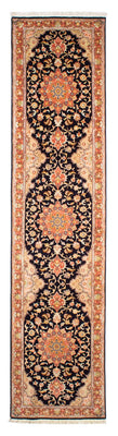 Loper Perzisch tapijt - Tabriz - Royal - 295 x 68 cm - donkerblauw