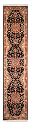 Loper Perzisch tapijt - Tabriz - Royal - 303 x 68 cm - donkerblauw