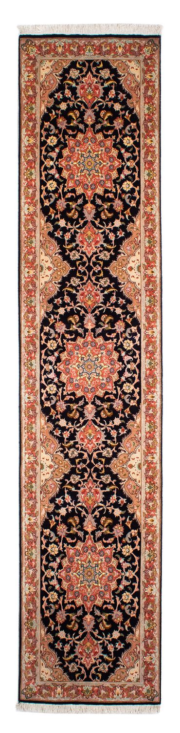Loper Perzisch tapijt - Tabriz - Royal - 303 x 68 cm - donkerblauw