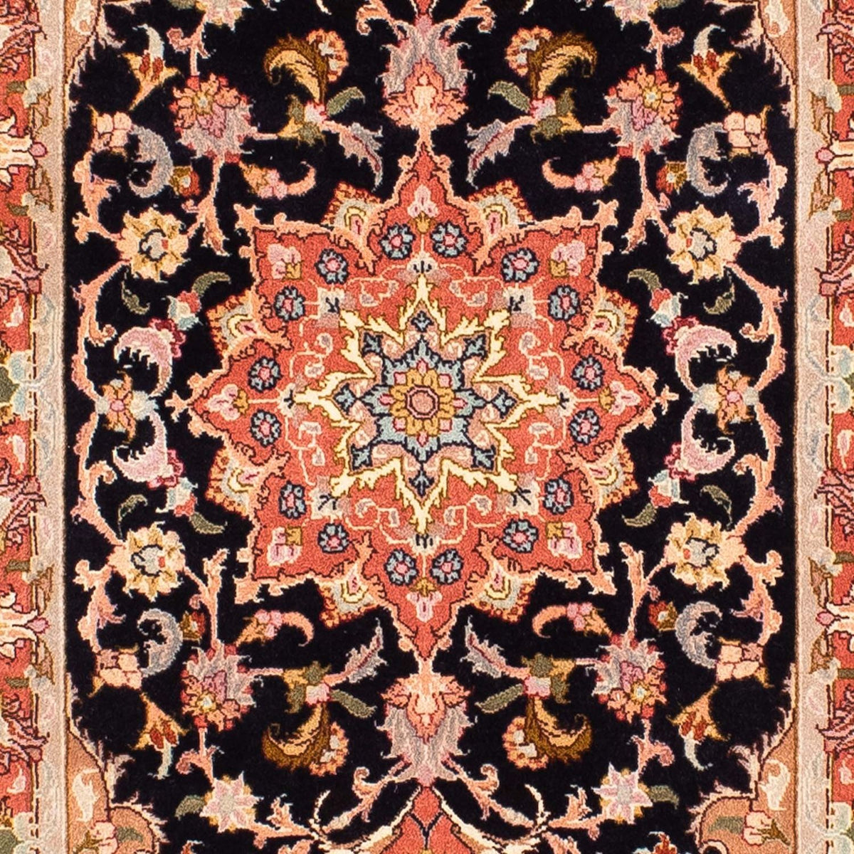 Loper Perzisch tapijt - Tabriz - Royal - 303 x 68 cm - donkerblauw