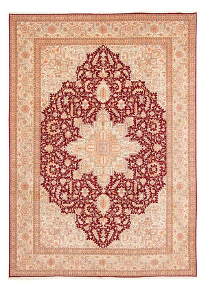 Perzisch tapijt - Tabriz - Royal - 400 x 298 cm - donkerrood