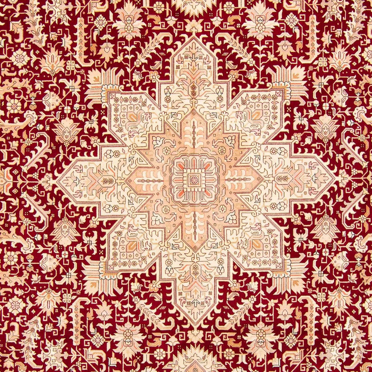 Perzisch tapijt - Tabriz - Royal - 400 x 298 cm - donkerrood
