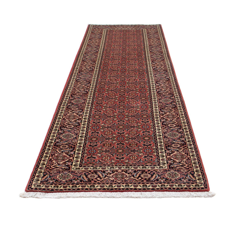 Loper Perzisch tapijt - Bijar - 298 x 85 cm - donkerrood